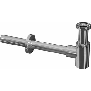 INK - Laag Model - Bekersifon - Chroom - Inclusief Muurbuis en Rozet