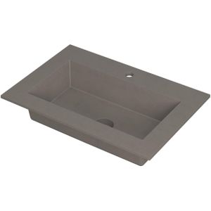 Ink Kraft meubelwastafel 70x45cm - 1 kraangat - Quartz beton