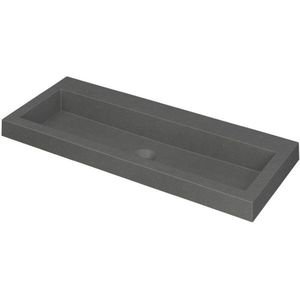 Ink Dock Wastafel Quartz zonder kraangat - Quartz grijs - 100x40 cm