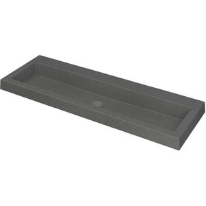 INK Dock wastafel - 120x40x6cm - 1 wasbak - 0 kraangaten - Quartz grijs 3415130