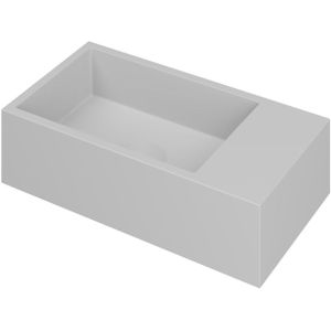 Ink fontein versus zonder kraangat rechts polystone mat wit 36x18x9 cm