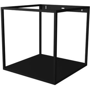 Ink UFO Stalen frame met een vaste stalen bodemplaat - Mat zwart - 480x480x480 mm (bxdxh)