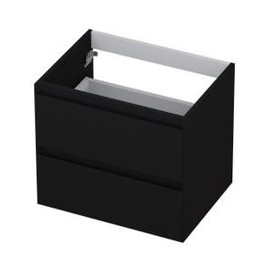 Ink onderkast - houten keerlijst - 2 laden - Mat zwart - 60x45cm