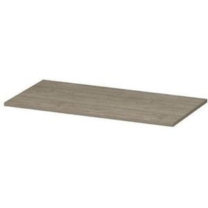 Ink Topdeck 45 Afdekplaat T.b.v. Onderkast Hout Decor - Greige Eiken - 900x450x20 Mm (bxdxh) - Badkamermeubels - Wastafelbladen - 8718835043797