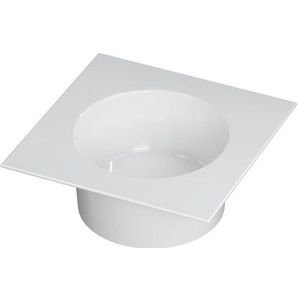 INK UFO wastafel - 48x48x18cm - 1 wasbak - 0 kraangaten - porselein wit glans 0300900
