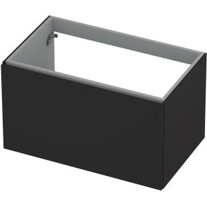 INK UFO wastafelonderkast 1 lade softclose met greep gelakt 80x48x45cm, mat zwart