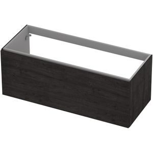 Ink UFO Onderkast 1 lade softclose met greep hout decor - Houtskool eiken - 1200x480x450 mm (bxdxh)