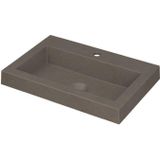 Ink Dock Wastafel Quartz met 1 kraangat - Quartz beton - 60x40 cm