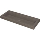 Ink Dock Wastafel Quartz zonder kraangat - Quartz beton - 100x40 cm