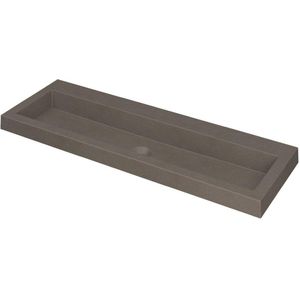 Ink Dock Wastafel Quartz zonder kraangat - Quartz beton - 120x40 cm