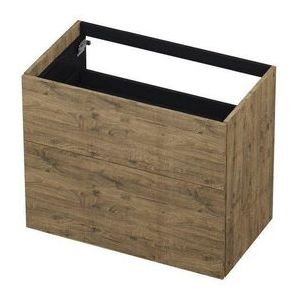 Ink Onderkast - Push To Open - 2 Laden - Naturel Eiken - 80x45cm - Badkamermeubels - Wastafelonderkasten - 8718835049614