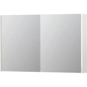 INK SPK2 Spiegelkast - 120x14x74cm - 2 Deuren - MDF Lak Wit Hoogglans