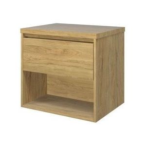 Proline Top badkamermeubelset - 60x46x55.2cm - wastafelblad - met schap - MFC Ideal oak 1817202