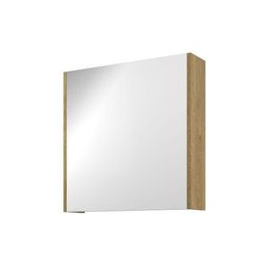 Proline Comfort spiegelkast met houten deur - Ideal oak - 60x60cm