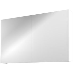Proline Comfort spiegelkast met 2 houten deuren - Mat wit - 100x60cm