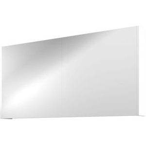 Proline Comfort spiegelkast met 2 houten deuren - Mat wit - 120x60cm
