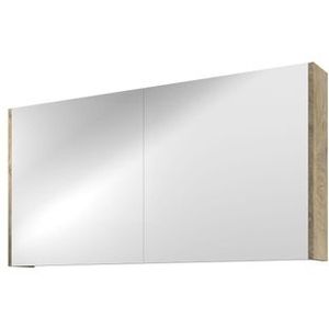 Proline Comfort spiegelkast met 2 houten deuren - Raw oak - 120x60cm