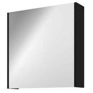 Proline Xcellent spiegelkast met glazen deur - Mat zwart - 60x60cm