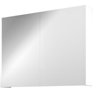 Proline Xcellent spiegelkast met 2 glazen deuren - Mat wit - 80x60cm