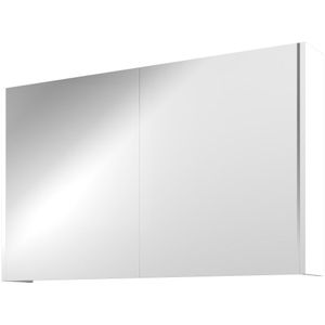 Proline Xcellent spiegelkast met 2 glazen deuren - Mat wit - 100x60cm