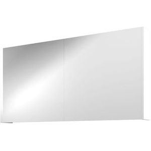 Proline Xcellent spiegelkast met 2 glazen deuren - Mat wit - 120x60cm