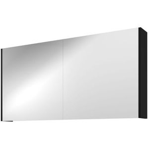 Proline Xcellent spiegelkast met 2 glazen deuren - Mat zwart - 120x60cm