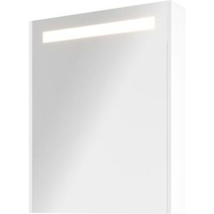 Proline Premium spiegelkast met LED verlichting - met houten deur - Glans wit - 60x74cm