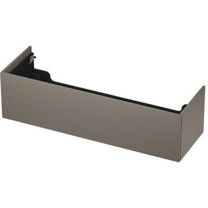 INK P2O Wastafelonderkast - 140x45x37.6cm - 1 lade - push 2 open - recht opdekfront - MDF lak taupe mat 1259819