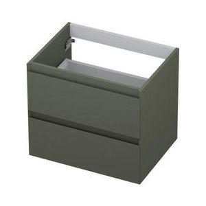 Ink onderkast - houten keerlijst - 2 laden - Mat beton groen - 60x45cm