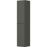 INK Badkamerkast - 35x35x170cm - 2 deuren - links en rechtsdraaiend - greeploos - MDF lak Mat beton groen 1240507