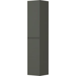 INK Badkamerkast - 35x35x170cm - 2 deuren - links en rechtsdraaiend - greeploos - MDF lak Mat beton groen 1240507