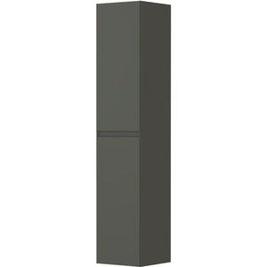INK Badkamerkast - 35x35x170cm - 2 deuren - links en rechtsdraaiend - greeploos - MDF lak Mat beton groen 1240507
