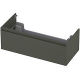 INK Wastafelonderkast - 100x45x35cm - 1 lade - greeploos - 45 graden afwerking rondom - MDF lak Mat beton groen 1240137