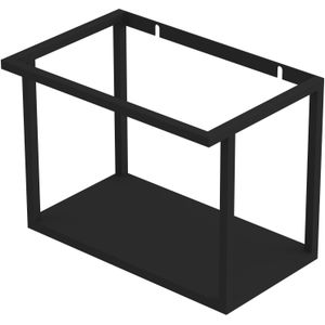 INK XL frame Fonteinframe - 40x26x30cm - bodemplaat en handdoekhouder staal zwart mat