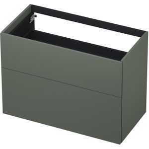 Ink onderkast - push to open - 2 laden - Mat beton groen - 90x45cm