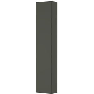 Ink Hoge kast 1 deur links/rechts greeploos incl. spiegel aan de binnenzijde - Mat beton groen - 350x200x1690 mm (bxdxh)