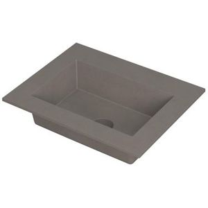 Ink Kraft meubelwastafel 60x45cm - zonder kraangaten - Quartz beton