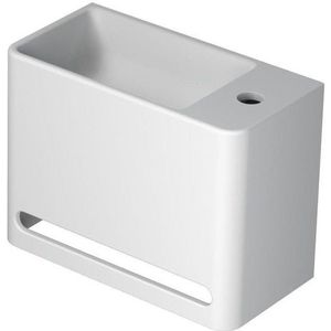 INK Hangar Fontein - 40x20x30cm - wasbak links - 1 kraangat - polystone wit mat 3401036