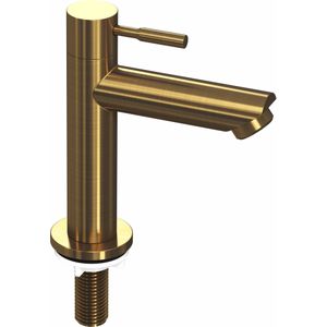 Ink Fonteinkraan Koudwater Staand Laag Model - Brushed Mat Goud - Kranen - Fonteinkranen - Opbouw Fonteinkranen - 8718835105136