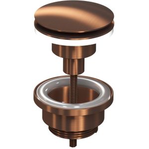 acdokuk Universele verborgen wastafelstop, dubbele afdichting, badkuip chock plug verstelbare vervanging 44 mm diameter, gemaakt van messing, voor badkamer en keuken gootstenen