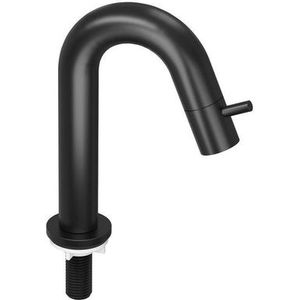 INK Fonteinkraan - 19.5cm - staand - gebogen - messing zwart mat 9902351