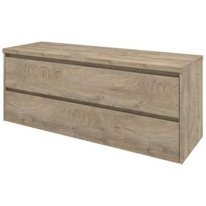 Proline Top badkamermeubelset - 140x46x55.2cm - wastafelblad - symmetrisch - MFC Raw oak 1817821