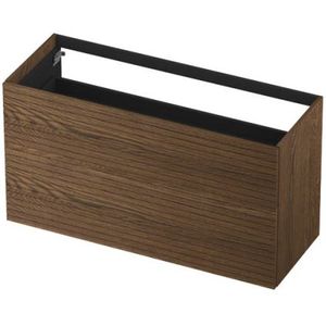 INK P2O Wastafelonderkast - 120x45x65cm - 2 lades - push 2 open - horizontaal gefreesd - eiken Massief eiken chocolate 1259232