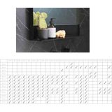 INK SP22 Spiegel - 80x4x50cm - organisch - in stalen kader - links aluminium wit mat 8409351