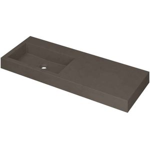 Ink Momento meubelwastafel links 120x45cm - zonder kraangat - Quartz beton