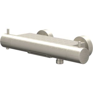 IVY Bond Badthermostaatkraan opbouw - Cooltouch - cascade uitloop - Geborsteld nickel PVD 6301053