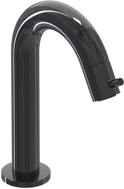 IVY Bond Fonteinkraan - gebogen - opbouw - laag - Zwart chroom PVD 6401057