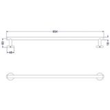 IVY - Wandhanddoekrek - Geborsteld Mat Koper - Enkel - 60cm