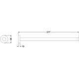 IVY Handdoekrek - Enkel - 38cm - Geborsteld Mat Koper PVD
