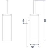 IVY - Bond Toiletborstelgarnituur - Geborsteld Mat Koper - Wandmontage